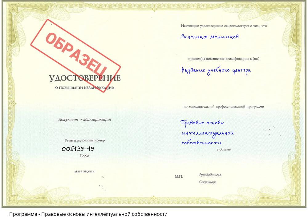 Правовые основы интеллектуальной собственности Иваново